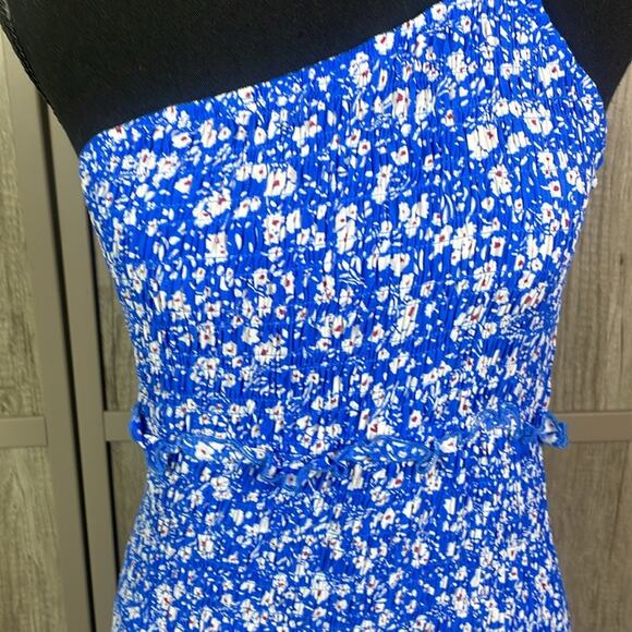 Prettygarden Floral Ruched One Shoulder Tiered Ruffle Bodycon Dress Women's LO - Picture 6 of 16